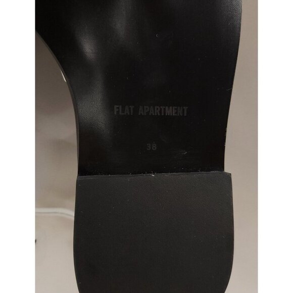 Flat Apartment Chain Strap Sandals Size 38 8 Women's White Leather $470 - Picture 12 of 12